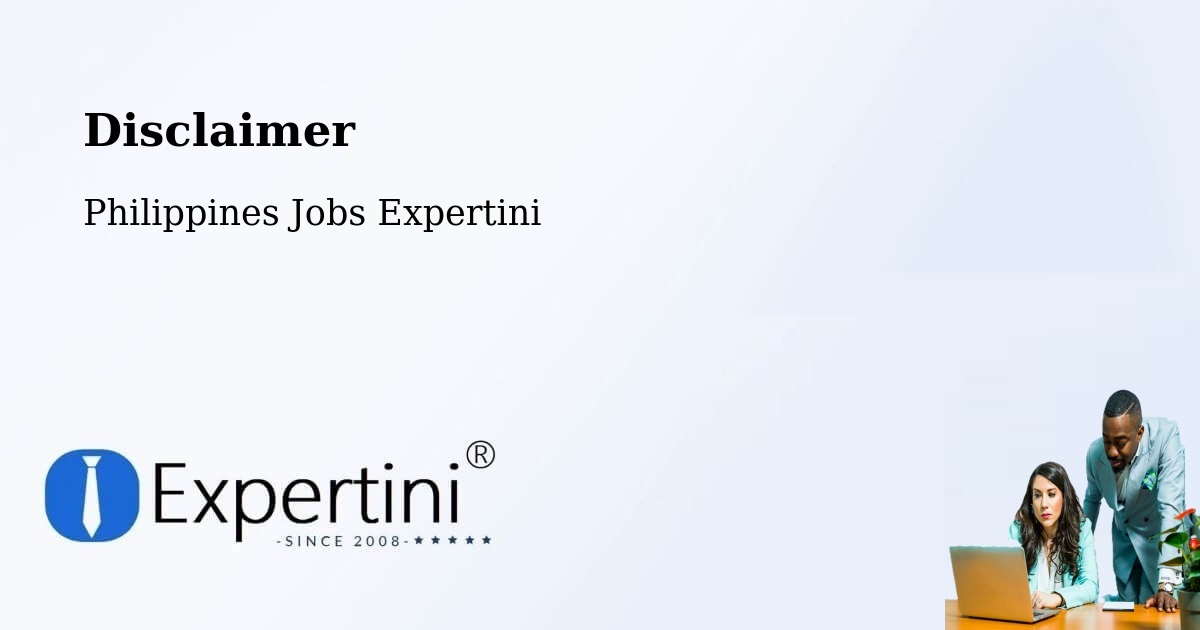 Disclaimer – Bagumbayan - Philippines Jobs Expertini